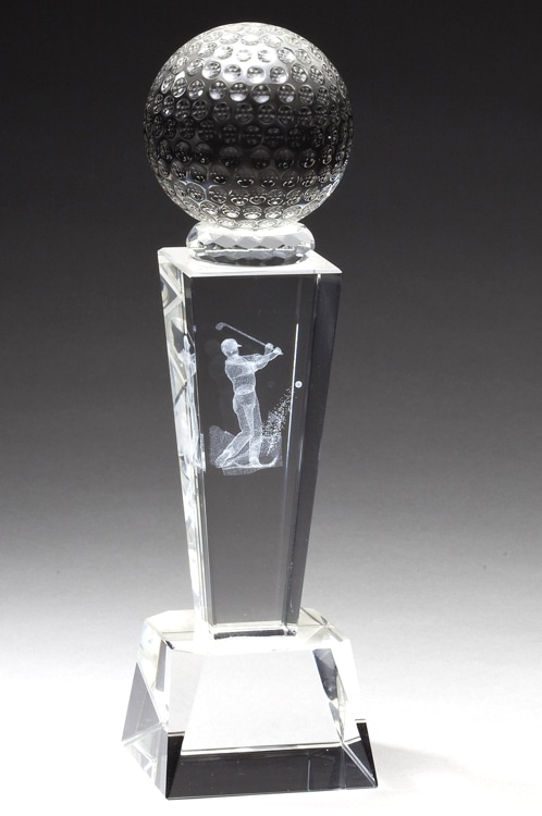 Crystal Golf Trophy Cry213 With Free Engraving