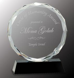 Round Crystal Award CRY001S CRY001M CRY001L - Free Engraving