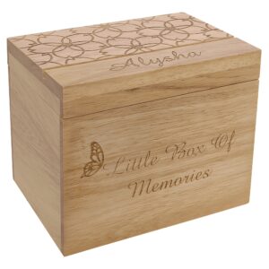 Our Personalized Keepsake Box that features laser engraving on the lid and the front of the case. This GFT437 is 6.5" x 4.75" in size and weighs 2 lbs.